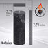 BOLSIUS Rustic Anthracite (Black) Unscented Pillar Candles - 2.75" X 7.5" Decoration Candles Set of 3 - Clean Burning Dinner Candles for Wedding & Home Decor Party Restaurant Spa- Aprox (190/68m)