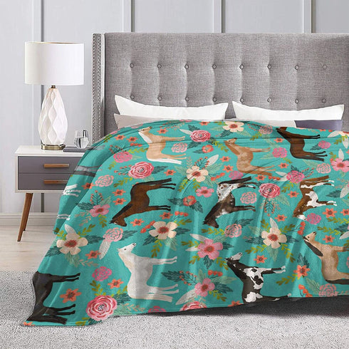 Multi Theme Blanket Size Lightweight Super Soft Comfortable Luxury Bed Blanket Microfiber(Flower Horse 40"x50")