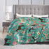 Multi Theme Blanket Size Lightweight Super Soft Comfortable Luxury Bed Blanket Microfiber(Flower Horse 40"x50")