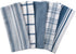 DII Assorted Woven, Kitchen Dishtowel Set, 18x28, Stone Blue, 5 Piece