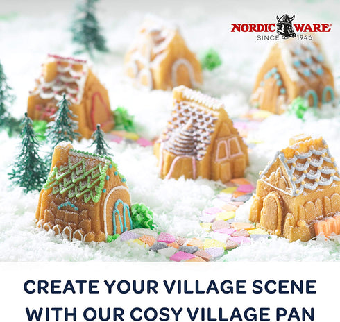 Nordic Ware Platinum Cozy Village Baking Pan