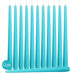 12 Pack Tall Taper Candles - 10 Inch Light Blue - Turquoise Dripless, Unscented Dinner Candle - Paraffin Wax with Cotton Wicks - 8 Hour Burn Time.