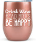 Book Lovers Gifts Women - 12 oz Wine Tumbler or Mug - Idea for Book Club, Librarians, Bulk Readers, Literary, Glass, Bookworm, Reading