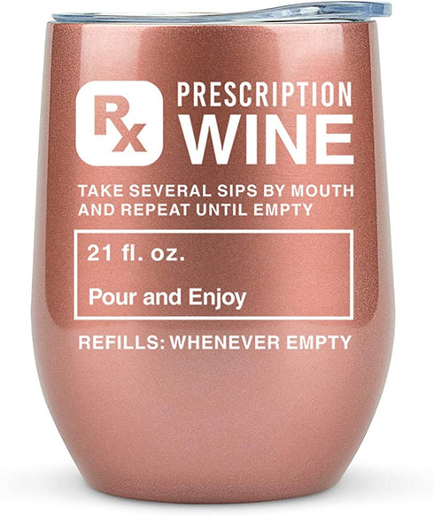 Nurse Gifts for Women - Tumbler for Wine/Coffee 12oz - Funny Gift Idea for Medical, Nurse Practitioner, Pharmacy, Women, School, Pharmacist, RX, Assistant, Glass, Graduate, Bulk,