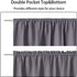 LUSHLEAF French Door Curtains, Thermal Insulated Drapes Rod Pocket Blackout Privacy Panel for Living Room Patio Glass Door Window with Tieback Set of 2 Panels, 25 x 72 inch, Grey