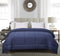 Blue Ridge Home Fashions Two-Tone Reversible Microfiber Down Alternative All Season Comforter-Hypoallergenic Polyester Fill, King, Navy/Light Blue