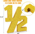 Half Number Sign 1/2 Baby Birthday Party Supplies Glitter Photo Props for 6 Months Birthday Party Decorations Paper Mache Freestanding Decorative Number Set