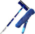 Bring It On Cleaner 5-12 Foot Extension Pole Plus Squeegee & Window Washer Telescopic Pole for Window Cleaning Extension Pole for Cleaning Windows