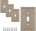 SleekLighting Toggle Wall plates | Decorative Zinc Cast Satin Nickel Finish | Electric Switch Covers| Style: 1 Gang Toggle (4 Pack)