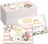 120 Mini Thank You for Your Order Business Cards Shopping Purchase Thanks Greeting Cards to Customer, Floral Design Appreciation Cards for Small Business Owners Sellers, 3.5 x 2 Inch