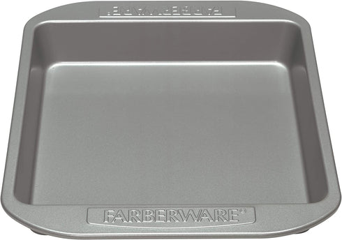 Farberware Nonstick Bakeware Nonstick Baking Pan / Nonstick Cake Pan, Square - 9 Inch, Gray