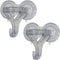 Lites-Up Heavy Duty Double Suction Cup Hook Reusable Wreath Hanger - Holds up to 25 LBs - Set of 2