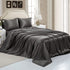 Satin Flat Sheet Only, King Flat Sheet, 1 - Piece Dark Grey Top Sheet, Extra Soft Silk Flat Bed Sheets Sold Separately King - Dark Grey