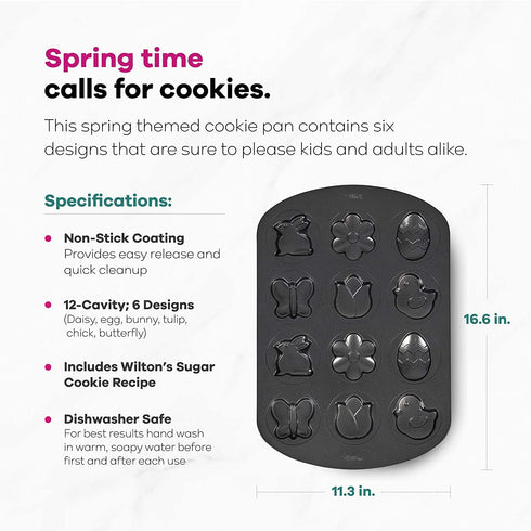 Wilton Spring Shapes 12 Cavity Cookie Pan