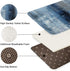 ArtSocket Bathroom Rugs and Mats Sets 3 Piece,Bathroom Rugs Non Slip, Blue Abstract Painting Gray Absorbent Microfiber Memory Foam Bath Mat Machine Washable Bathroom Floor Mats