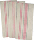 DII Cotton Oversized French Stripe Dish Towels, 20 x 30 Set of 3, Monogrammable Country Farmhouse Flour Sack Tea Towels Red