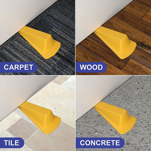 Giant Foot Door Stop, Heavy Duty No Slip, Doors Up to 2" Clearance, Yellow