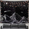 Zussun Mountain Moon Tapestry Wall Hanging Stars Black and White Art Tapestry Home Decor (60" x 60")