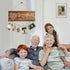 Buecasa Gifts for Grandma from Grandchildren - Grandkids Make Life More Grand Wooden Picture Holder with 6 Heart Clips 15.8x6.0 Inches