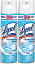 Lysol Disinfectant Spray, Sanitizing and Antibacterial Spray, For Disinfecting and Deodorizing, Crisp Linen, 2 Count, 19 fl oz each