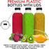 16 Oz Plastic Bottles with Caps, Reusable Bottles for Juicing, Smoothie Bottles with Lids, Plastic Bottles for Drinks, Juice Bottles 16oz 12 Count