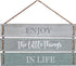 Barnyard Designs Enjoy The Little Things In Life Quote Wall Decor, Decorative Wood Plank Hanging Sign 17? x 10.25?