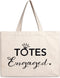 Prazoli Engaged Tote Bag - Engagement Gifts for Couples & Women , Bachelorette Gifts for Bride to Be Gifts , Honeymoon Essentials , Engaged Gifts for Her , Cute Bridal Shower Gift for Future Mrs