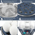 Elite Gourmet EGC007BG Rapid Egg Cooker, 7 Easy-To-Peel, Hard, Medium, Soft Boiled Eggs, Poacher, Omelet Maker, Auto Shut-Off, Alarm, 16-Recipe Booklet, BPA-Free, Slate Blue