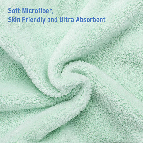AmazerBath Microfiber Hair Towel Wrap, 3 Pack Super Absorbent Hair Turbans for Women Wet Hair No Frizz, 26 x 10 Inches Quick Dry Hair Towels Cap for Drying Curly, Long & Thick Hair