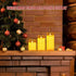 AQUEENLY Christmas Flameless Candles with Timer Led Candles with Remote Glass Battery Operated Candles with Flickering Flame for Christmas Table Decorations (Gold, 3 Pack, D 3'' H 4''5''6'')
