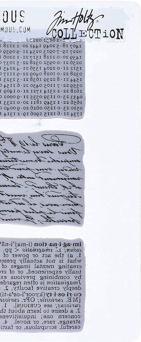 Stampers Anonymous Tim Holtz Cling Rubber Stamp Set, Reflections