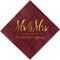 Crisky Wedding Napkins Mr Mrs Burgundy Gold Cocktail Beverage Dessert Napkins for Wedding Shower Engagement Party Decorations, 100 Pcs, 3-Ply
