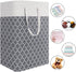 HomeHacks Laundry Baskets, 2-Pack Laundry Hamper with Long Handles, Collapsible Waterproof Clothes Hamper, Durable Tall Laundry Bin, Clothes Hamper for Bedroom, Bathroom, College Dorm, Dirty Clothes, Toys, 75L Grey