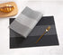 Candumy Black Placemats for Dining Table Set of 6, Washable Woven Vinyl Placemat Non-Slip Heat Resistant Kitchen Table Mats Easy to Clean