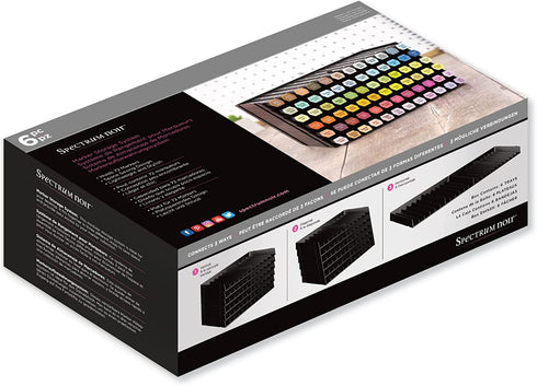 Crafter's Companion SPECN-6 Spectrum Noir Marker Storage Trays, 6/Pack,Black