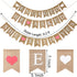 3 Pieces Engaged Burlap Banner He Asked She Said Yes Banner Rustic Bridal Shower Bunting Garland for Wedding Engagement Party Decorations