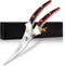 SMTENG sharp Poultry Shears?Good Grips Spring Loaded Poultry Scissors, Heavy Duty Kitchen Shears For Meat, Poultry & More, Multipurpose Kitchen Scissors with Pakka wood ox horn handle