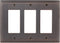 Amerock | Wall Plate | Oil Rubbed Bronze | 3 Rocker Switch Plate Cover | Mulholland | 1 Pack | Decora Wall Plate | Light Switch Cover