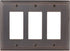 Amerock | Wall Plate | Oil Rubbed Bronze | 3 Rocker Switch Plate Cover | Mulholland | 1 Pack | Decora Wall Plate | Light Switch Cover