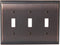 Amerock | Wall Plate | Oil Rubbed Bronze | 3 Toggle Switch Plate Cover | Candler | 1 Pack | Light Switch Cover
