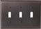 Amerock | Wall Plate | Oil Rubbed Bronze | 3 Toggle Switch Plate Cover | Mulholland | 1 Pack | Light Switch Cover