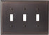 Amerock | Wall Plate | Oil Rubbed Bronze | 3 Toggle Switch Plate Cover | Mulholland | 1 Pack | Light Switch Cover