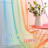 Lofus Sheer Window Curtains, Rods Pocket Voile Fabric Drapes/Panels/Treatments for Living Room/Kitchen/Bedroom, 52 x 96, Set of 2, Rainbow