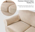 maxmill Velvet Stretch Chair Sofa Slipcovers 2 Pieces Armchair Covers Couch Slipcover with Individual Cushion Cover Plush Sofa Cover Furniture Protector with Elastic Bottom, Armchair, Taupe