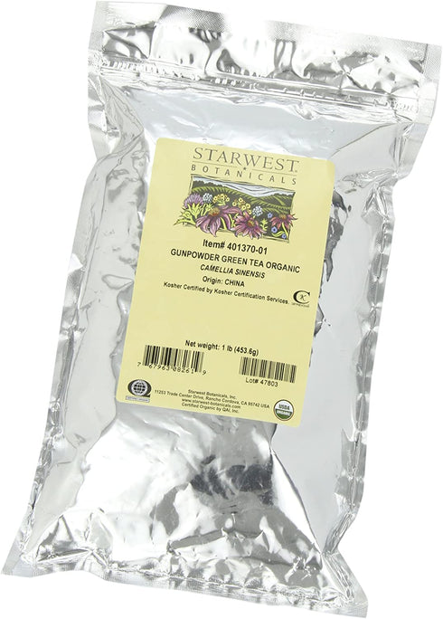 Starwest Botanicals Organic Gunpowder Green Tea, 1-pound Bag