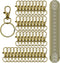 100PCS Keychain Hooks with Key Rings, Metal Swivel Lobster Claw Clasps, for Keychain Clip Lanyard, Jewelry Making, Crafts (Green Bronze)