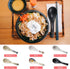 Newtay 6 Pieces Japanese Retro Soup Spoons Ceramics Soup Spoons Japanese Style Rice Spoon Flatware Asian Chinese Serving Spoons Appetizers Tableware Meal Partner for Tasting