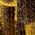 Twinkle Star 300 LED Window Curtain String Light Wedding Party Home Garden Bedroom Outdoor Indoor Wall Decorations, Warm White