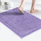 MAYSHINE Soft Plush Microfiber Bathroom Rug, Absorbent Machine Washable Chenille Bath Mat | Non-Slip Quick Dry Shag Carpet, Great for Bath, Shower, Bedroom, or Door Mat (Lavender, 17x24)
