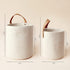 LA JOLIE MUSE Wall Hanging Storage Baskets Set of 2 - Small Cotton Rope Handle Nursery Hanging Storage Organizer, Hanging Rope Basket with Planters